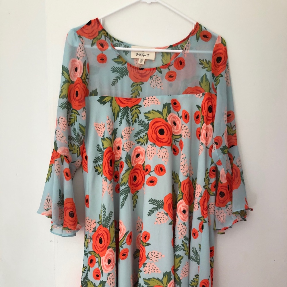 Anthropologie paper crown Rifle Paper Co. dress